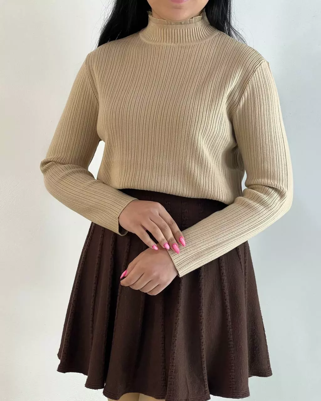 پلیور بافت یقه ایستاده نوین کد 5514