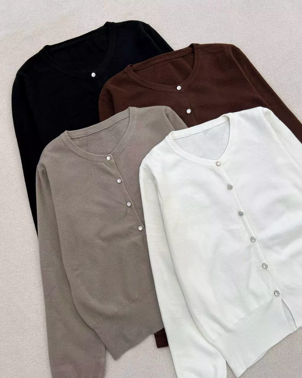 کاردیگن بافت جلو دکمه 4 رنگ کد 5521