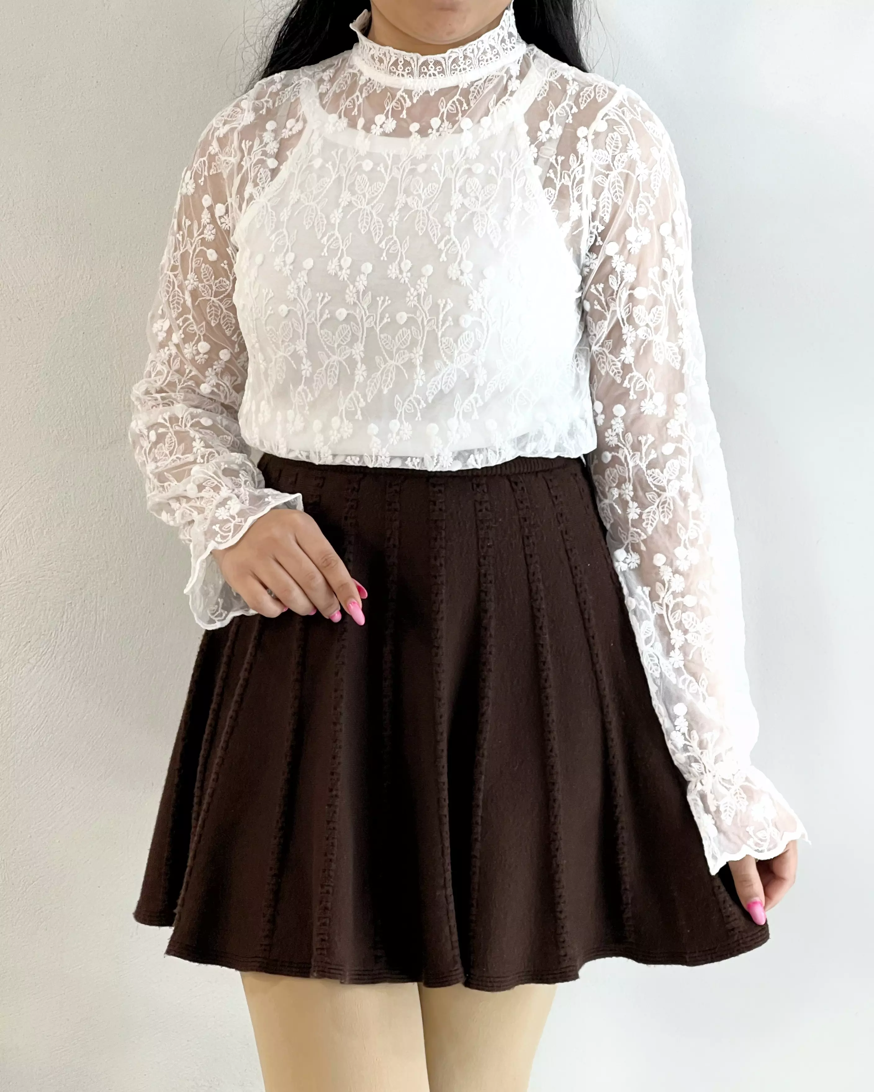 ست تاپ بهمراه شومیز تمام گلدوزی کد 5533