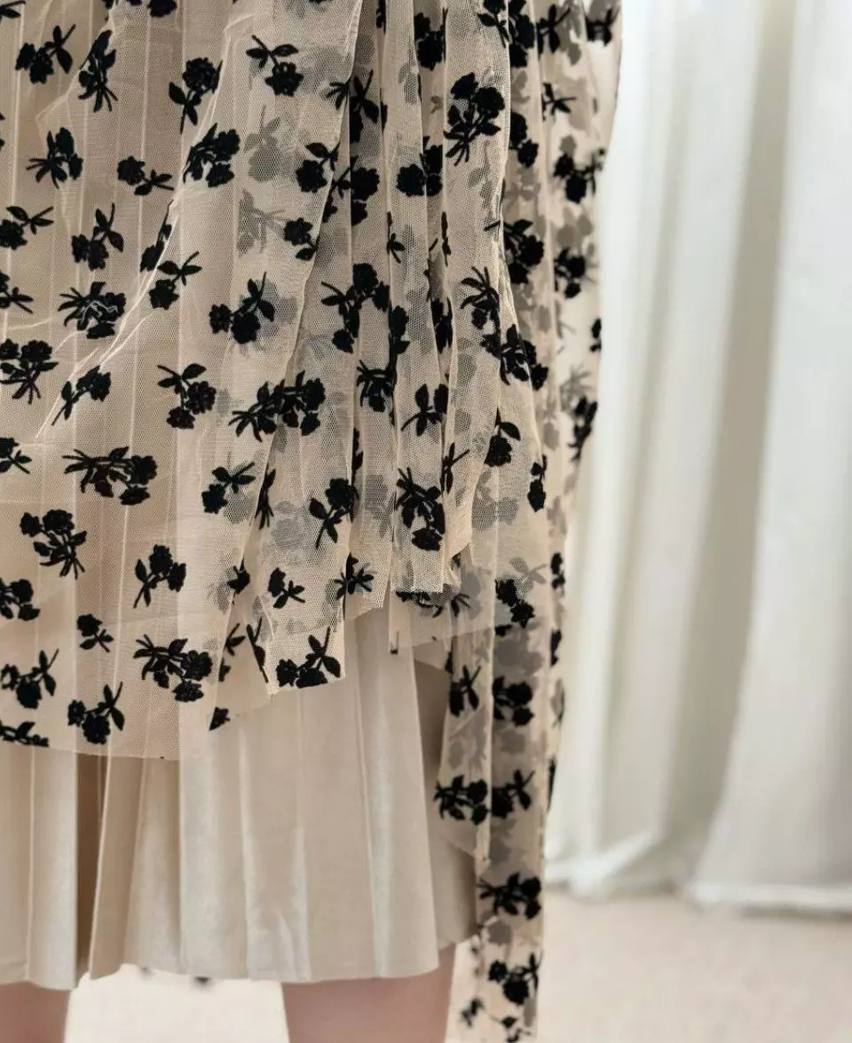 دامن گل مخملی کد 5553