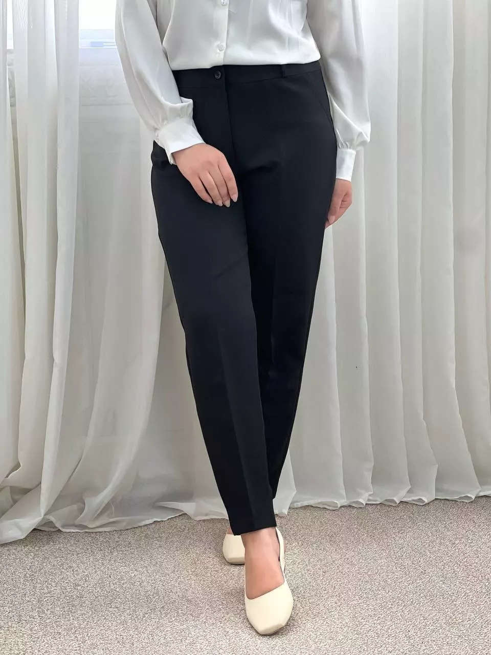 شلوار گاباردین مشکی کد 5635