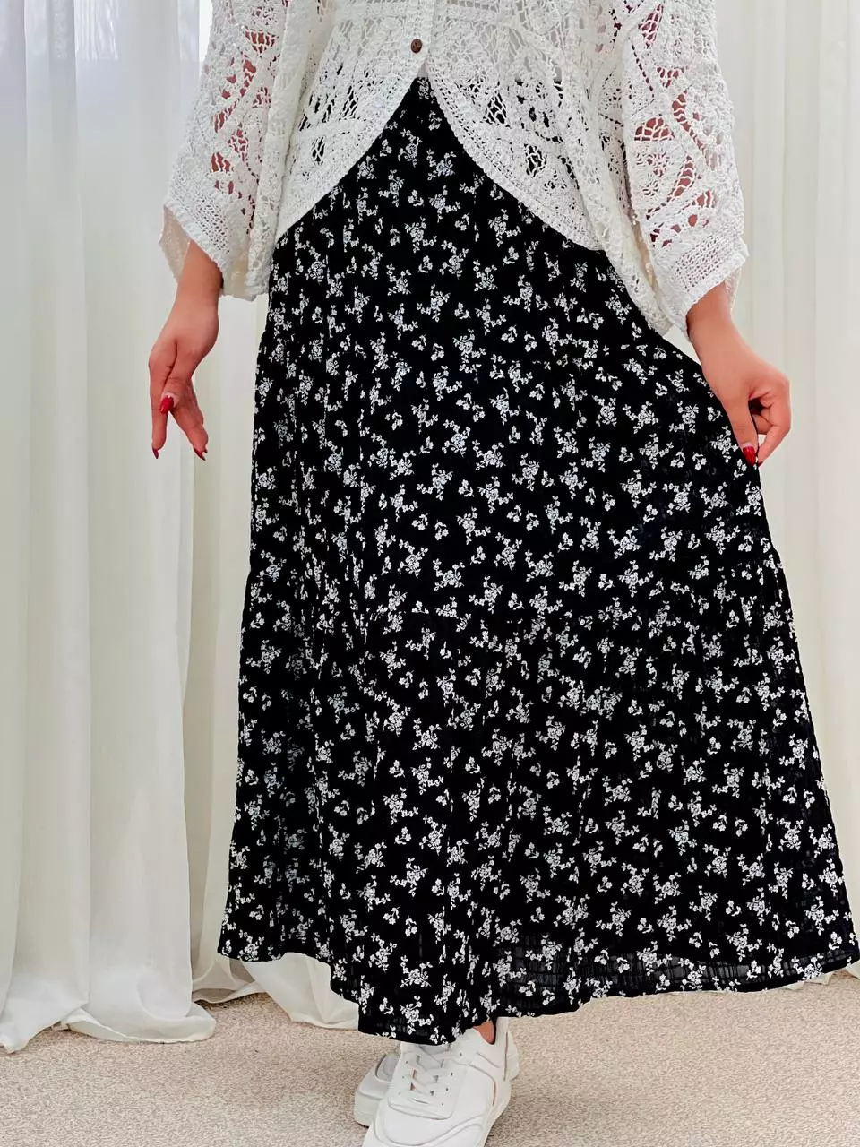 دامن گل ریز ۵ طرح کد 5645