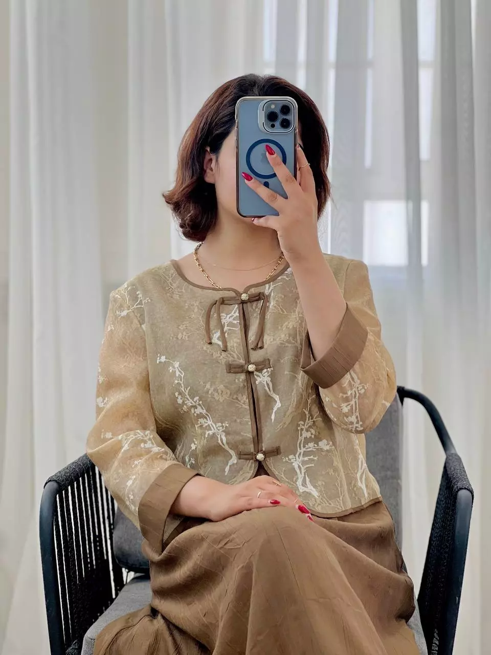 ست ۲ تیکه کت و سارافون کد 5647