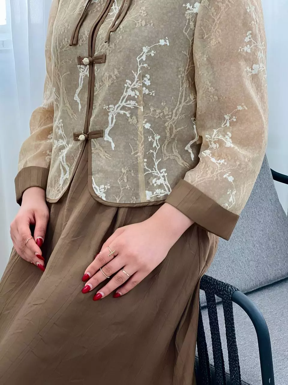 ست ۲ تیکه کت و سارافون کد 5647