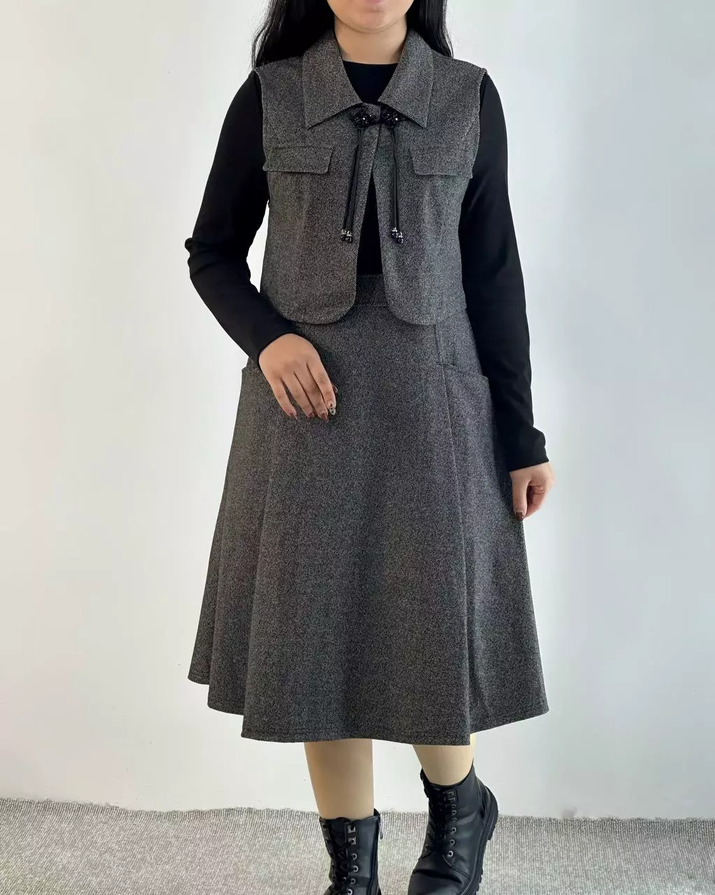 ست سارافن بهمراه جلیقه کد 5440