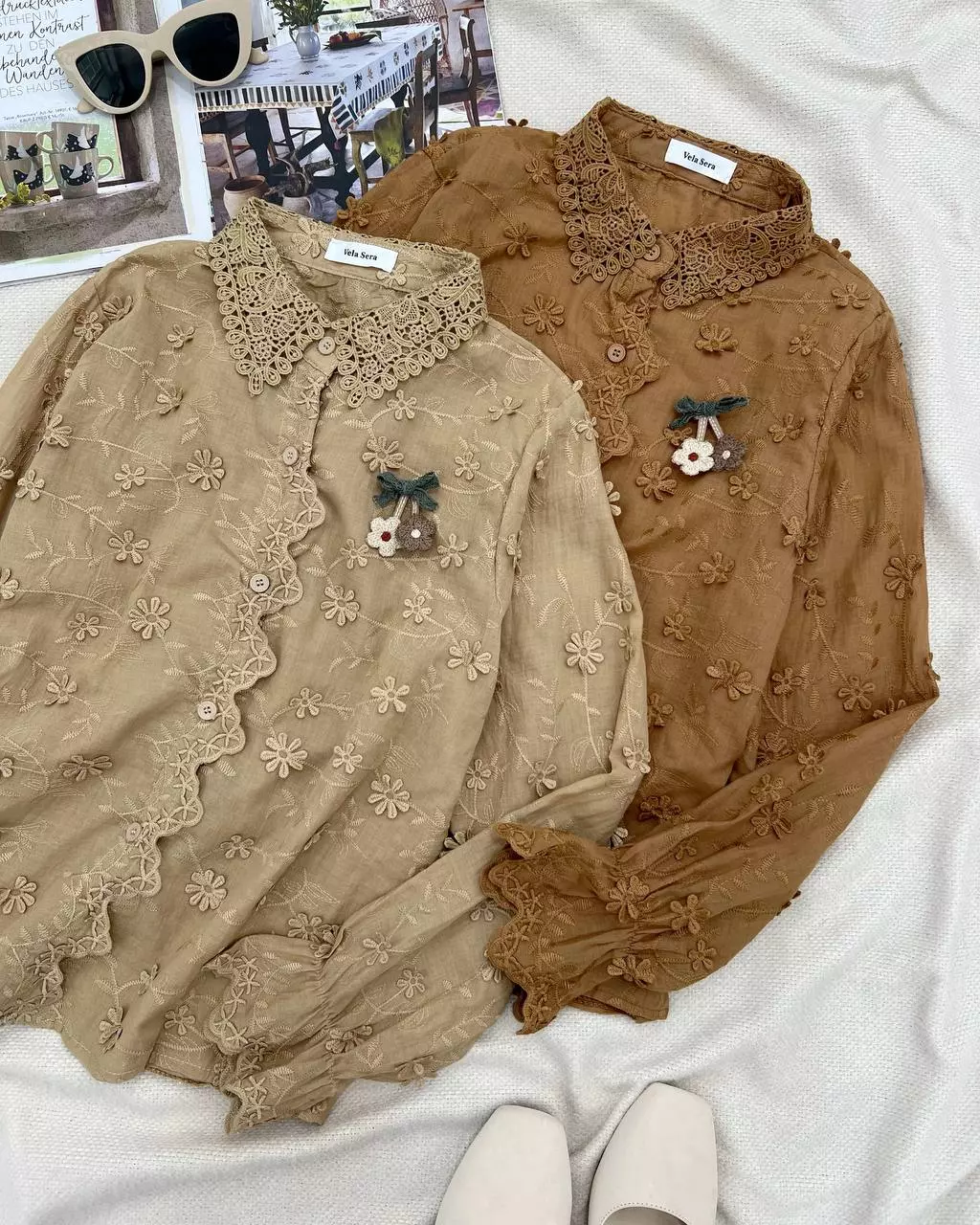 شومیز تمام خامه دوزی اور..جینال کد 5505