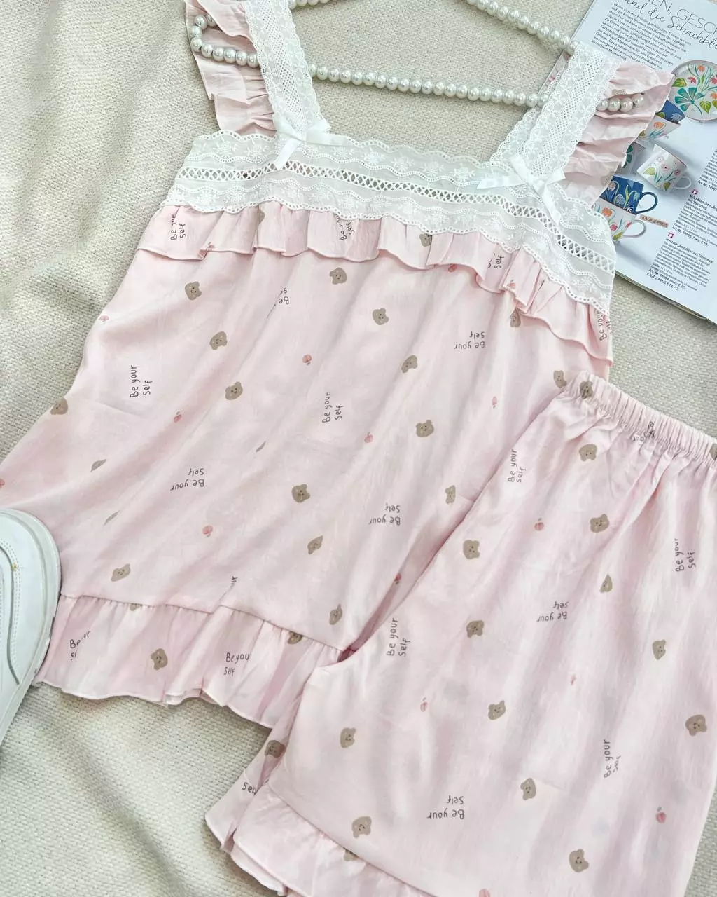 ست تاپ و شلوارک عروسکی کد 5534