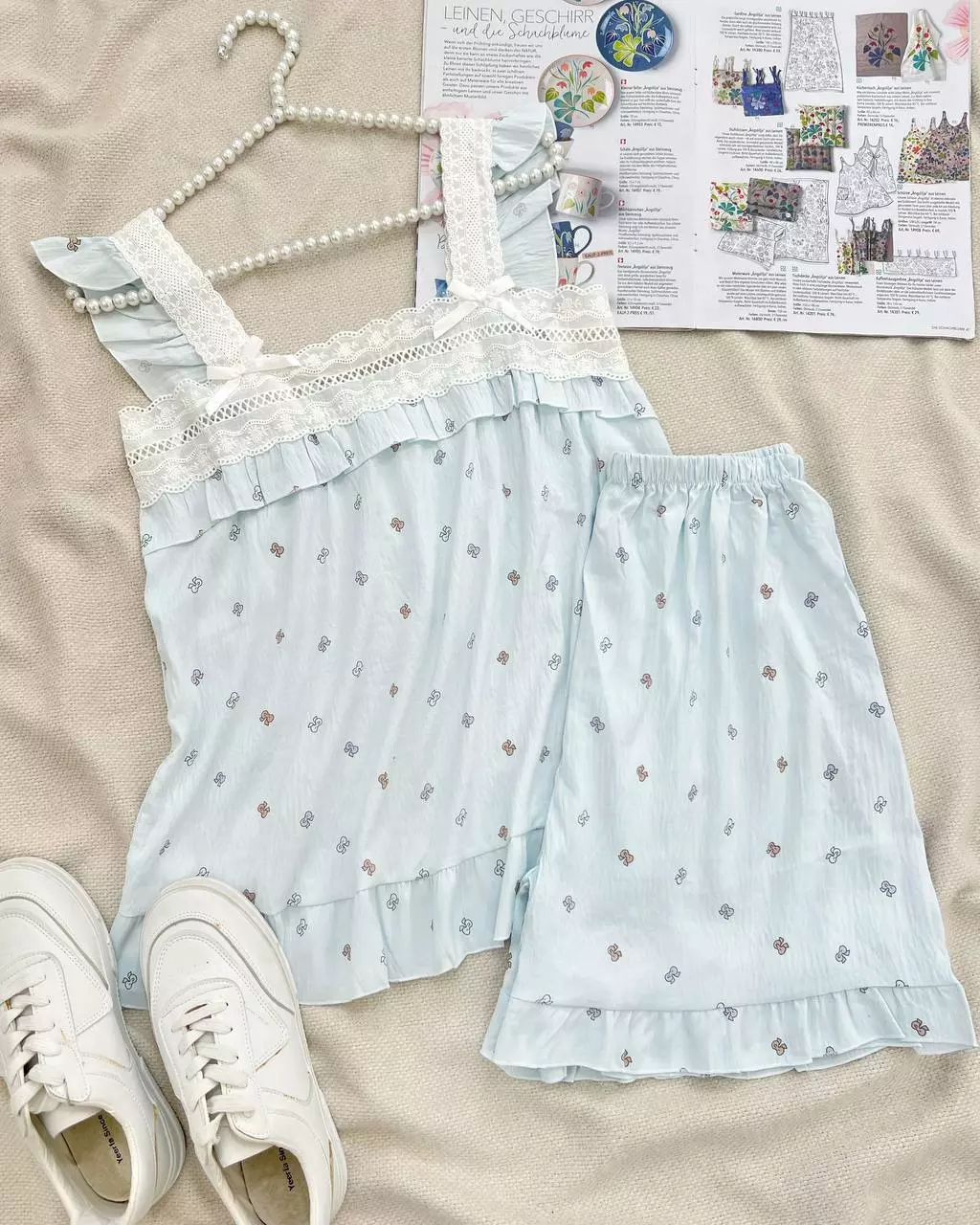 ست تاپ و شلوارک عروسکی کد 5534