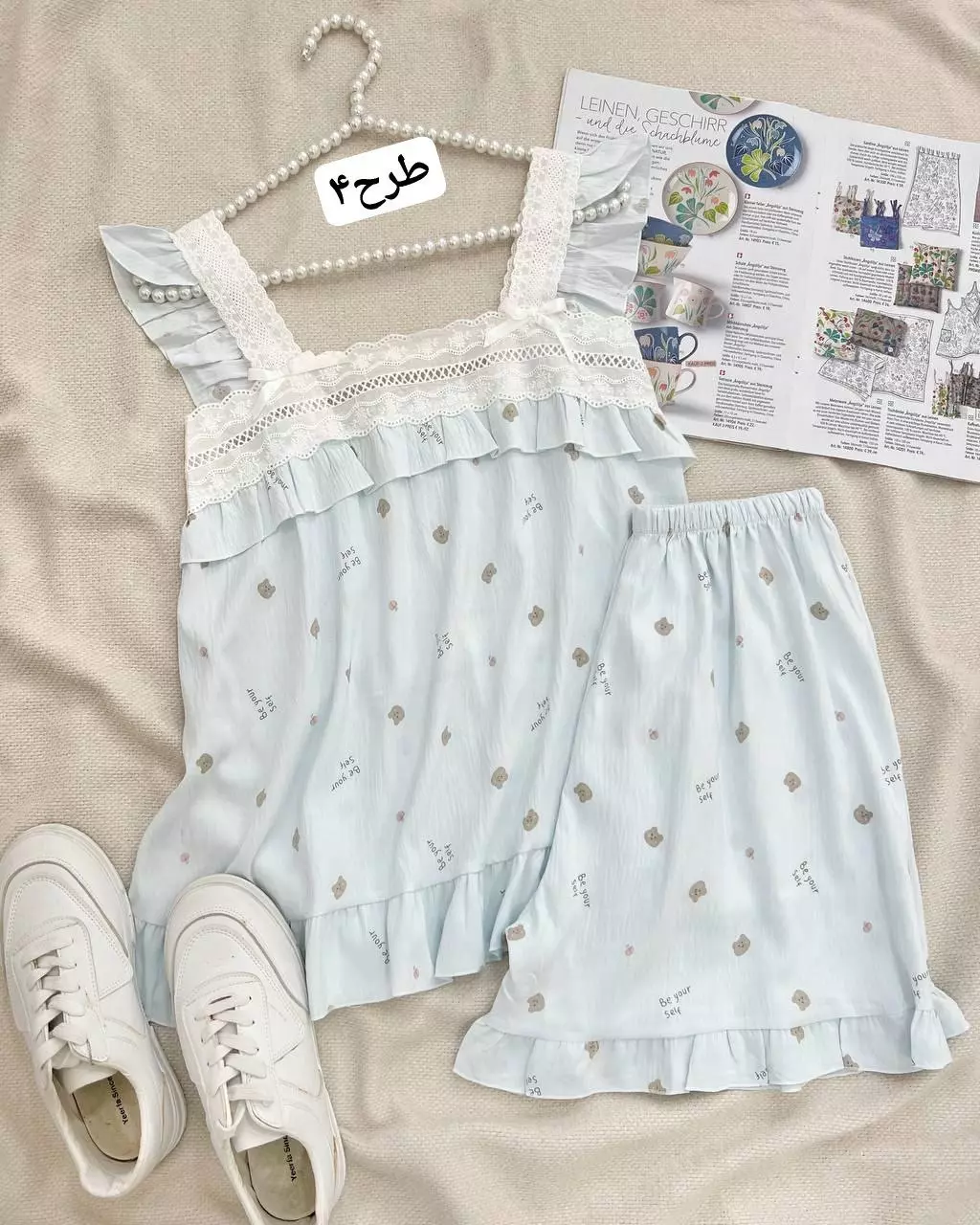 ست تاپ و شلوارک عروسکی کد 5534