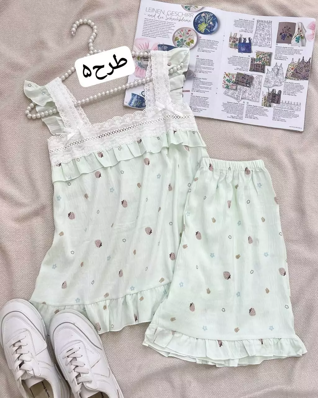 ست تاپ و شلوارک عروسکی کد 5534