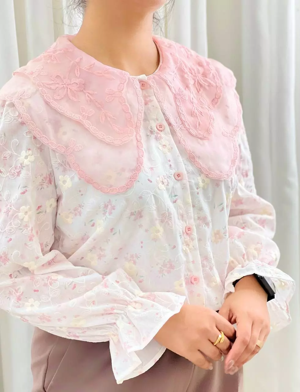 شومیز یقه پرنسسی کد 5582