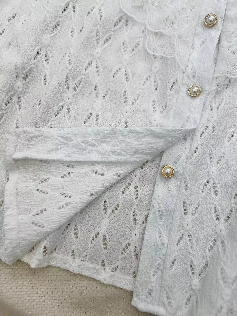 شومیز تمام کار شده ۳ رنگ کد 55103