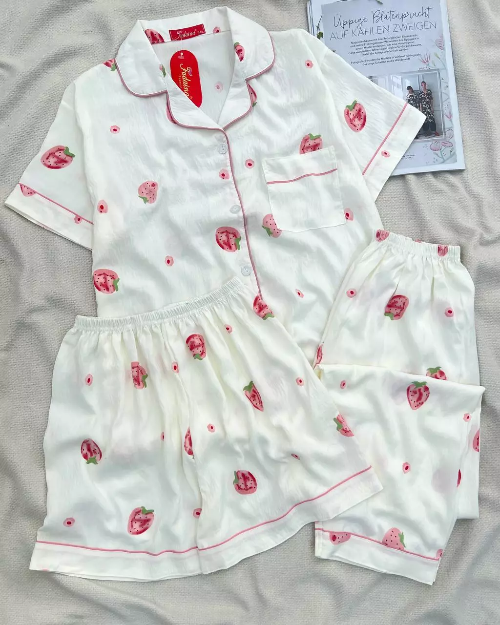 ست سه تیکه توت فرنگی کد 5609
