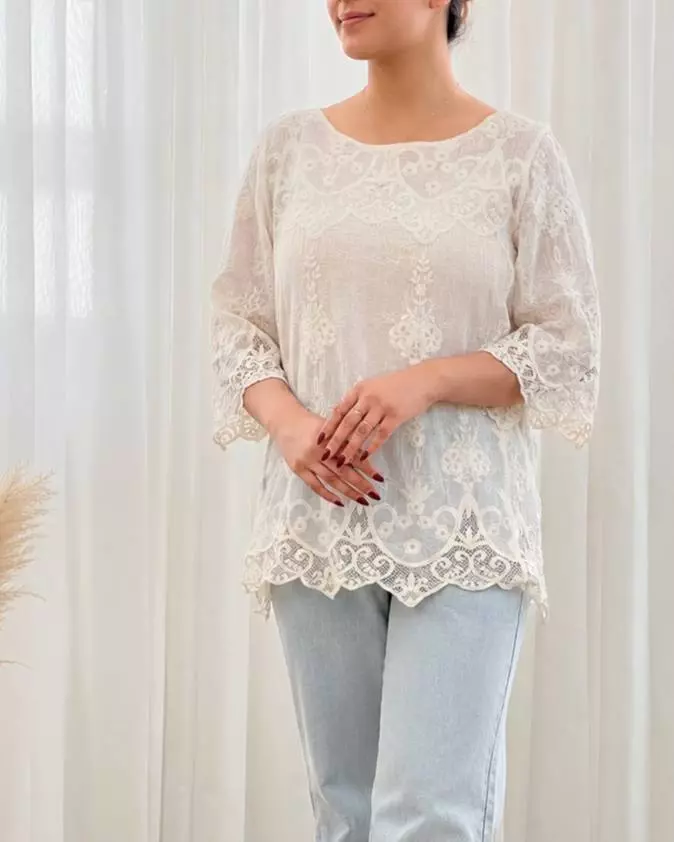 تونیک الیاف طبیعی ۳ رنگ کد 5614