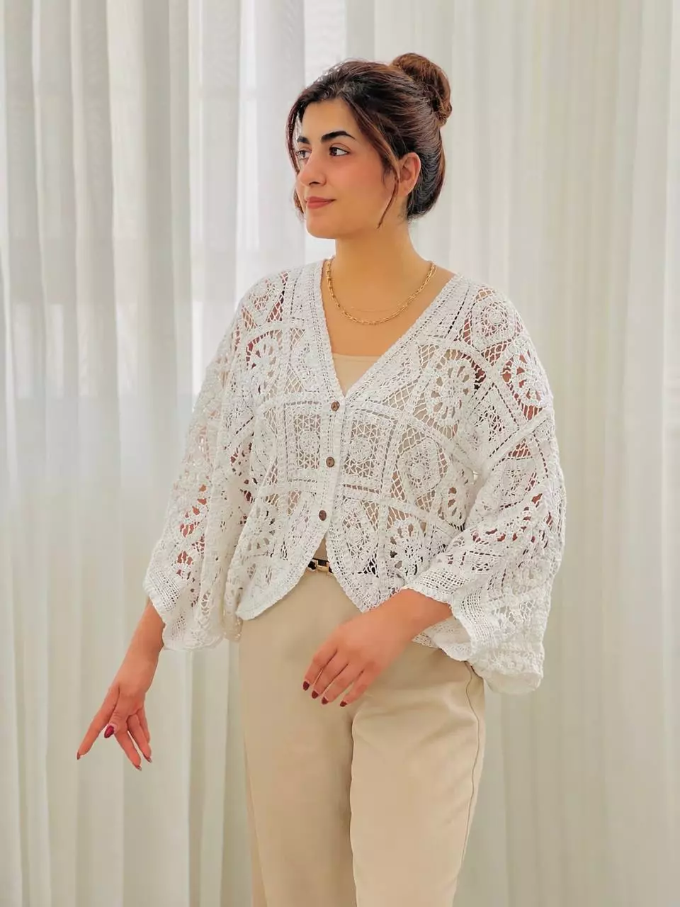 کت قلاب بافی گرم بالا کد 5644